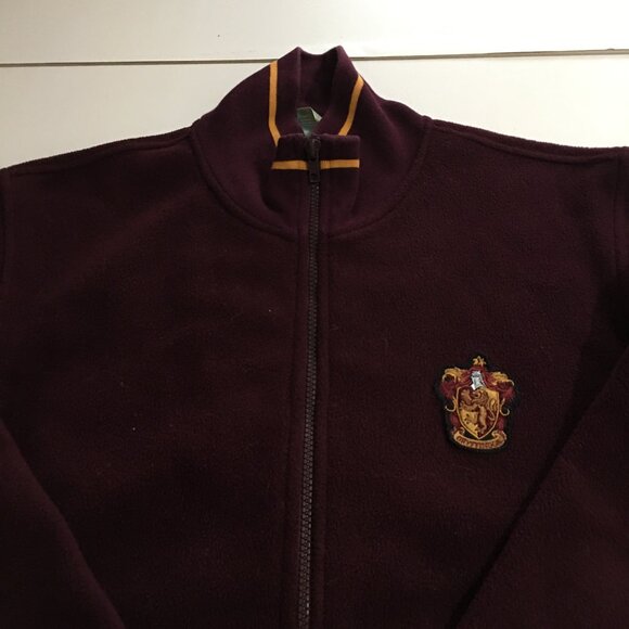 Harry Potter Gryffindor Zip Up Fleece Jacket Patch Logo Bossini Medium - Picture 2 of 9